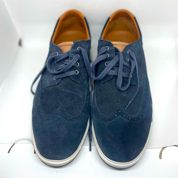 Johnston & Murphy Blue Suede Sneakers - Picture 1 of 4